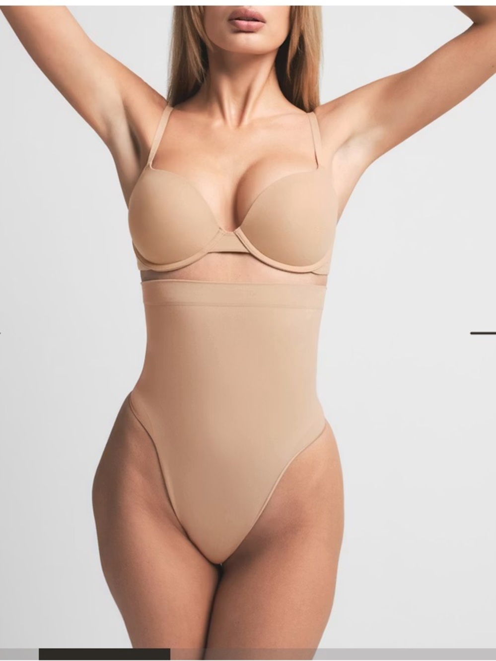 SKIMS High-Waist Sculpting Thong clay size 2XL